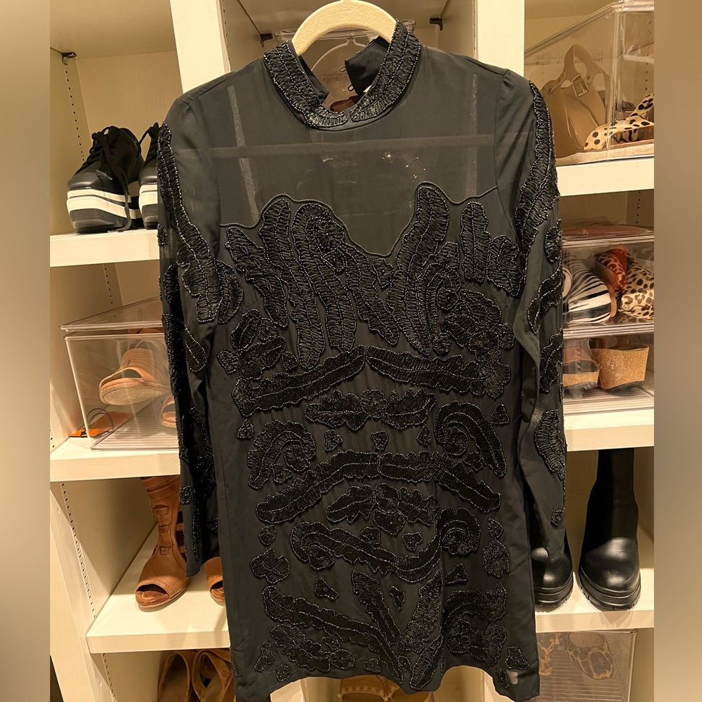 Beaded NWOT shift dress - Size 4